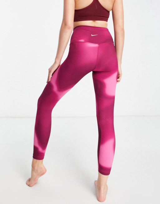 Women's Nike Yoga Wrap 7/8 Pink Tights DB4478 516 NWT Size Small Medium