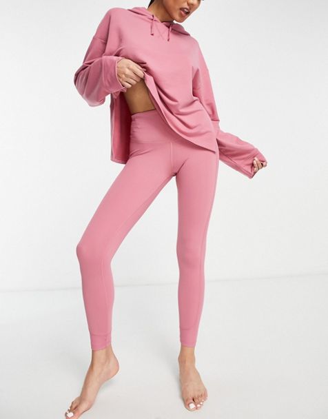 Nike Yoga Dri-FIT high rise 7/8 leggings in patterned pink