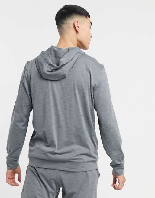 Nike Yoga Dri FIT Hyperdry full zip hoodie in gray