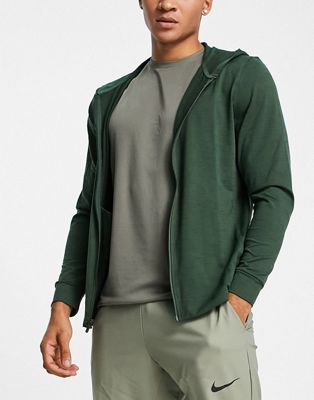 Nike Yoga Dri-FIT Hyperdry full-zip hoodie in green