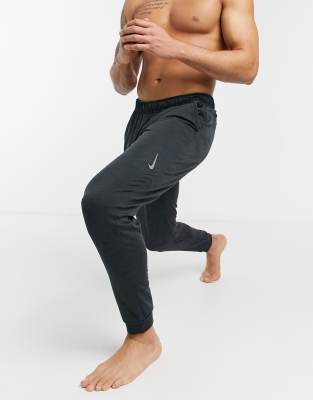 Nike Yoga Dri-FIT joggers in dark grey marl