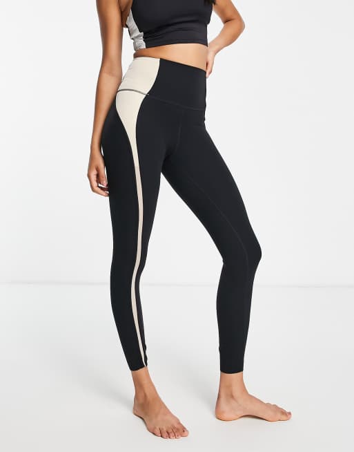 Nike Yoga Dri-FIT Luxe high-waisted 7/8 colorblock leggings in black