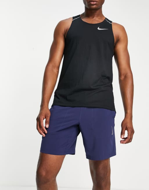 Nike Yoga – Dri-FIT – Niebieskie szorty z tkaniny, 4 z 4