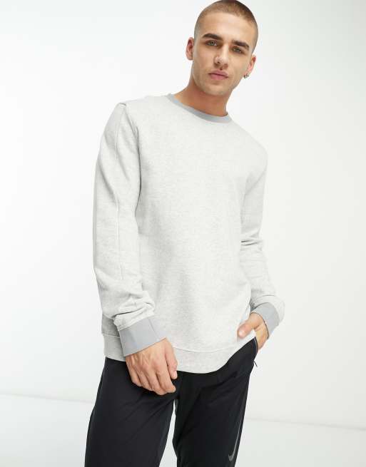 Nike Yoga Dri-FIT sweatshirt in gray | ASOS