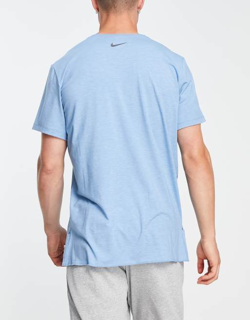 Buy Nike Dri FIT Yogo T Shirt In Blue