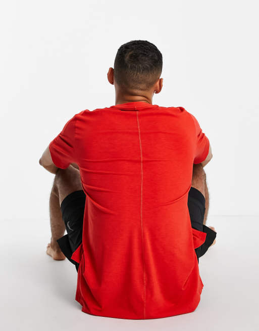 Nike Yoga Dri-FIT t-shirt in red, 2 of 4