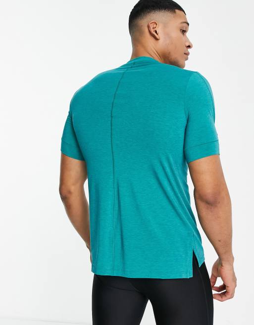 Nike – Yoga Dri-FIT – T-shirt w morskim melanżowym kolorze, 2 z 4