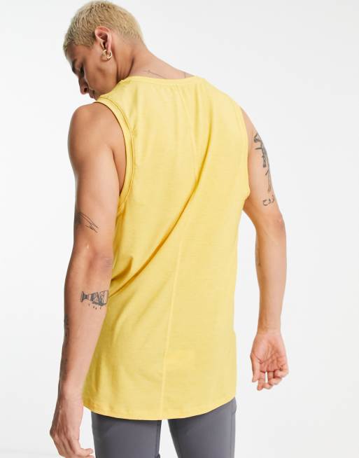 Nike Yoga Dri-FIT vest in yellow, 4 of 4