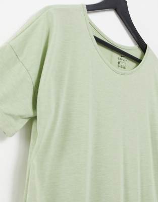 olive green and white nike shirt