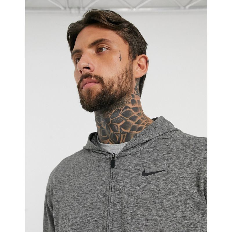Giacche cMJ2c Nike - Yoga - Felpa grigio scuro con cappuccio e zip