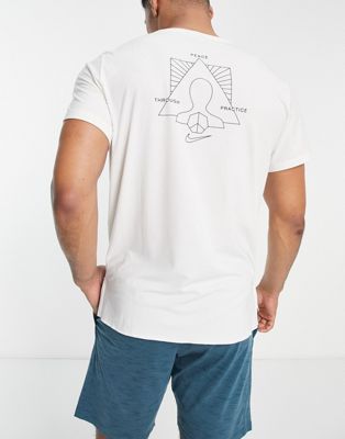Nike Yoga Festival back graphic t-shirt in off white - ASOS Price Checker