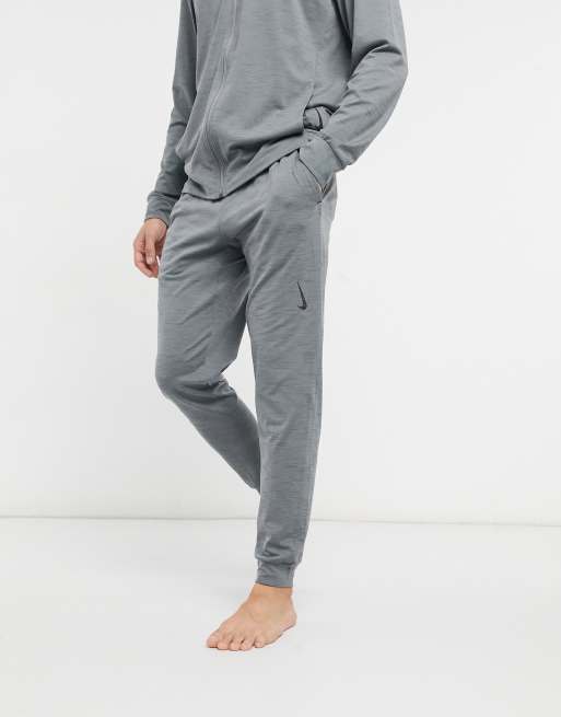 Nike Yoga Hyperdry fleece joggers in grey