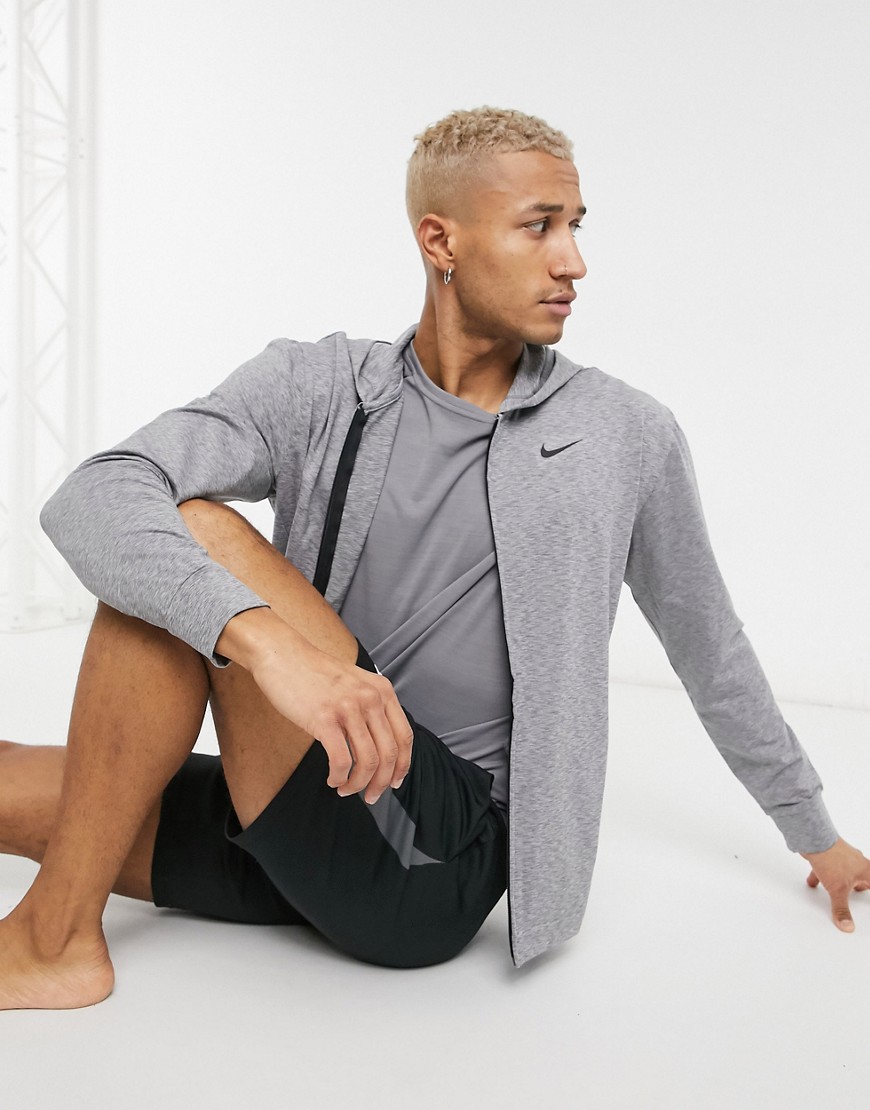 Nike Yoga hyperdry hoodie in grey