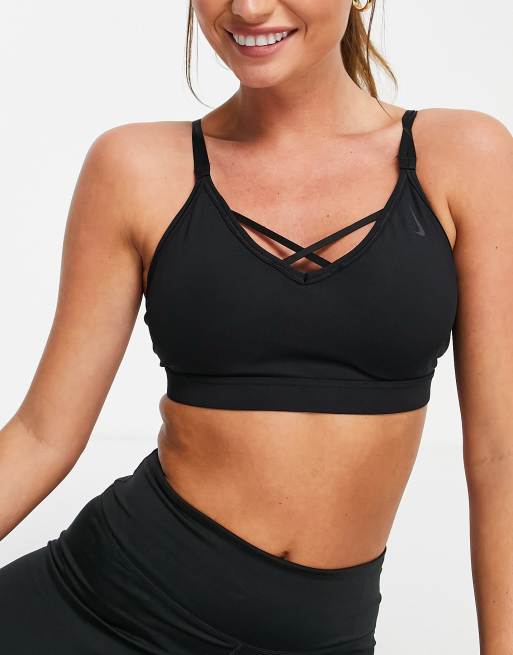 Air Jordan Indy Light Support Sports Bra 'Black/White/Stealth