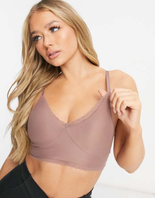 Nike training indy light 2024 bra in smokey mauve