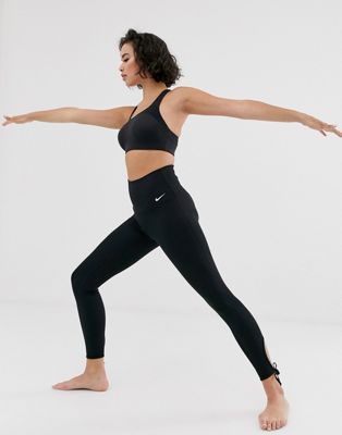Nike yoga leggings with tie detail in 