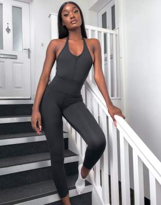 Nike Yoga Luxe 7/8 Jumpsuit in Black