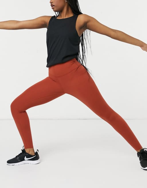 Nike Yoga Luxe Crop Tank in Rugged Orange