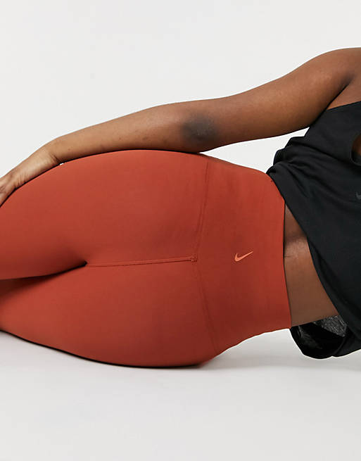 Nike Yoga Luxe Layered 7/8 Tight - Rugged-Orange-Light-Sienna
