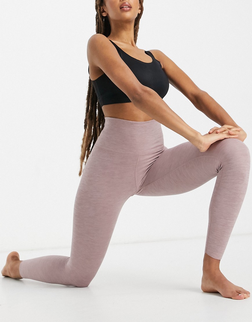 Nike Yoga Luxe 7/8 leggings in smokey mauve-Pink