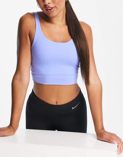 Nike - Yoga Luxe - Crop top met lichte ondersteuning in blauw
