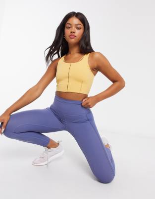 Nike Yoga luxe crop top with stitch detail in lilac