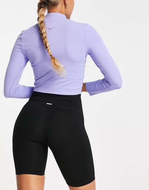 Regata Cropped Nike W Nk Yoga Luxe Crop T Lilás - Compre Agora