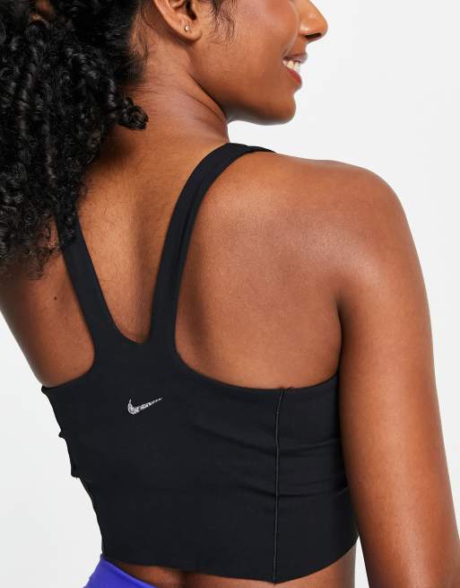 Nike Yoga Luxe Crop Sports Top Black