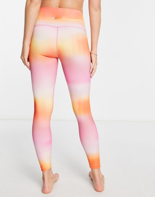 Nike Yoga Luxe dri fit high rise 7/8 leggings in pink ombre