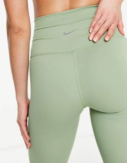 Nike Yoga - Luxe - Leggings cropped kaki, 3 di 4