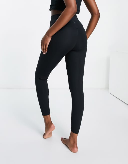 Nike Yoga metallic trim 7/8 leggings in black