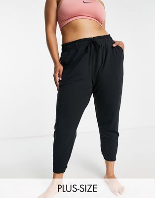 Nike Yoga Plus Dri-FIT fleece 7/8 joggers in black