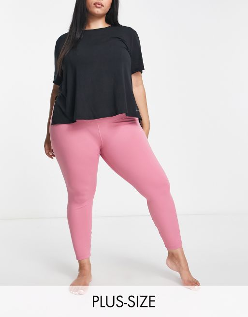 Plus Dusty Pink Basic High Waist Gym Leggings