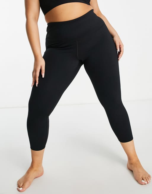 Nike Yoga - Plus Dri-FIT - Højtaljede leggings i 7/8-længde i sort