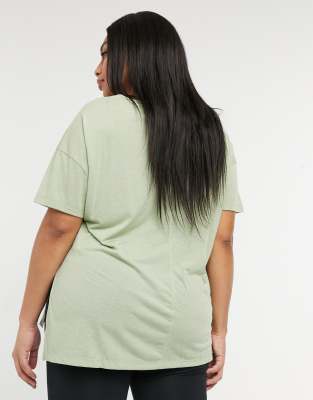 olive green and white nike shirt