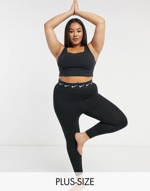 Nike Yoga Plus Luxe crop light support sports bra in black