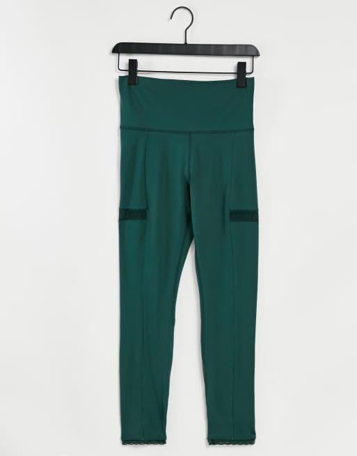 Nike Yoga statement 7/8 leggings in green ASOS