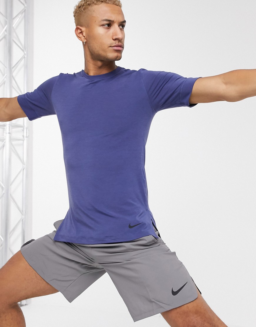 Nike Yoga - T-shirt blu navy