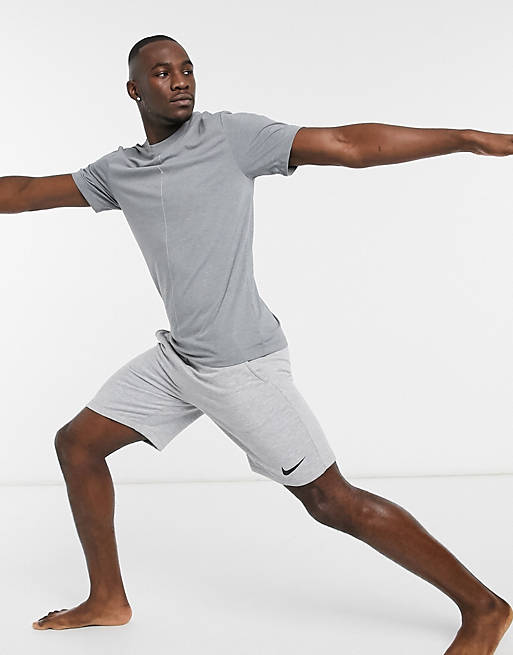 Nike Yoga Tall dry t-shirt in gray