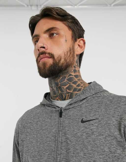 Nike zip up hoodie best sale dark grey