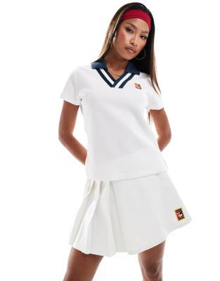 Nike Yoon Polo Shirt In White And Navy