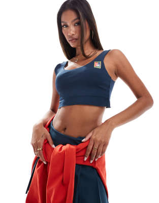 Nike Yoon Light Support Sports Bra In Navy
