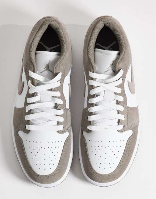 Nike - zapatillas Air Jordan 1 low en marrón y blanco, 3 de 5