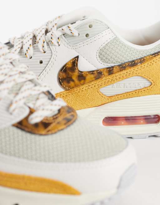 Nike - zapatillas Air Max 90 en naranja y estampado de leopardo, 3 de 5