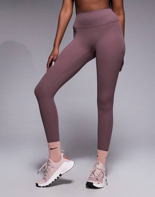 Nike Zenvy high rise leggings in light brown, 3 of 5