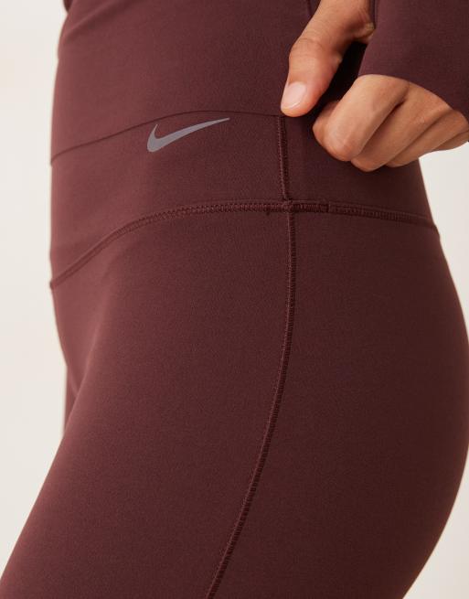 Nike – Zenvy Training – Ausgestellte Leggings in Burgunderrot mit hoher Taille, 5 von 5