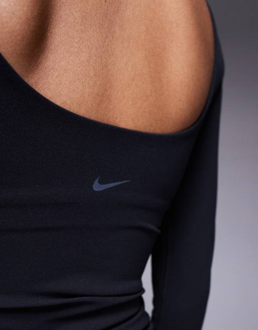 Nike – Zenvy Training Dri-FIT – Czarny T-shirt z długimi rękawami , 3 z 4