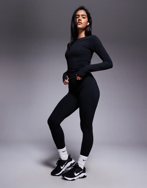 Nike – Zenvy Training Dri-FIT – Czarny T-shirt z długimi rękawami , 4 z 4