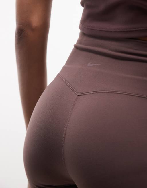 Nike Zenvy Training high rise flare leggings in brown, 2 of 5