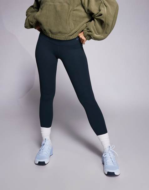 Nike Zenvy Training highwaisted 7/8th leggings in dark green - view 1